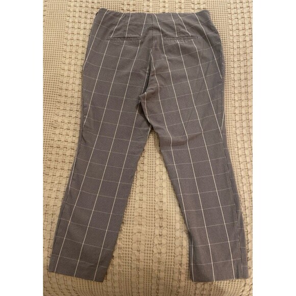 A New Day Pants Size 14 Cropped Black & White Striped Side Zipper Elastic Waist - Picture 3 of 12